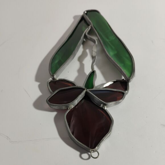 Handmade Stained Glass Iris Flower - Picture 6 of 10